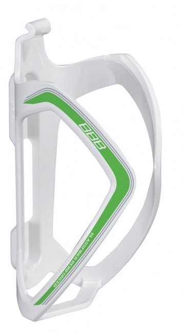 Флягодержатель велосипедный BBB FlexCage, белый/зеленый, BBC-36 флягодержатель m wave алюминиевый зеленый 5 340845