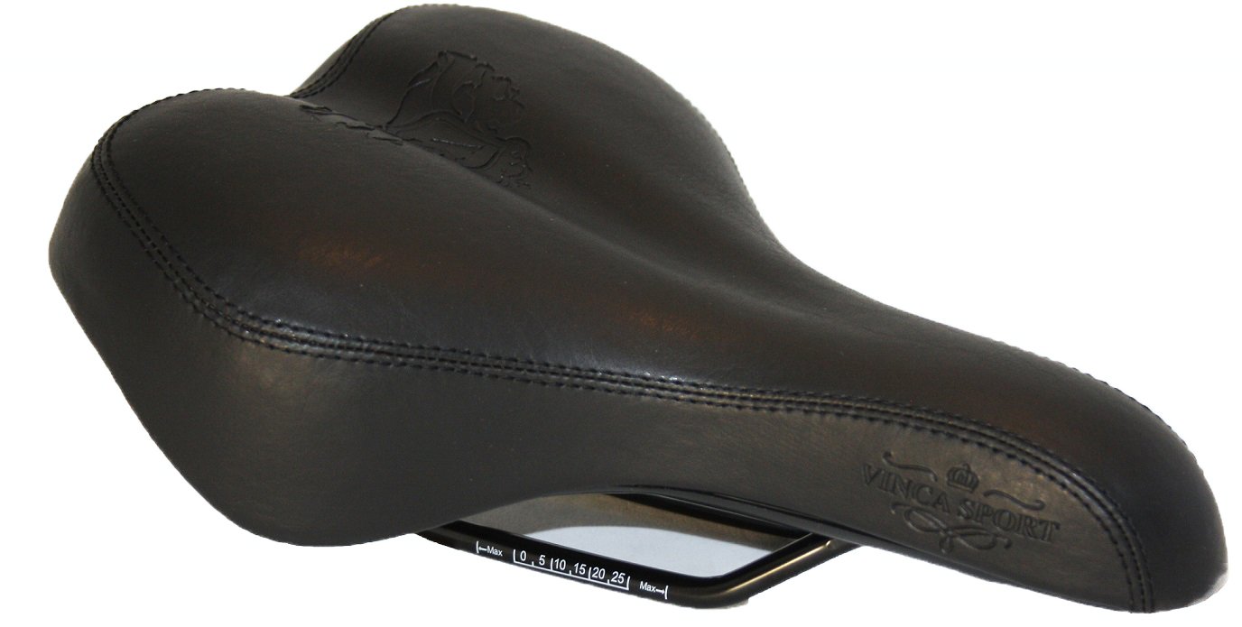 

Седло велосипедное Vinca, комфортное, размер 258x190мм, черный, VS 8291 Royal Man (black