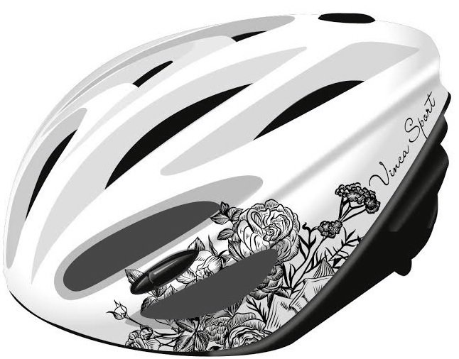 

Велошлем Vinca Sport Flora, подростковый, размеры L (58-61), цвет белый с черным, VSH 13 flora (L)
