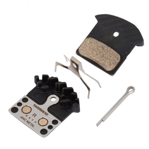 

Тормозные колодки, для дискового тормоза SHIMANO J04C, металл, с пружинкой и шплинтом, Y8LW98030