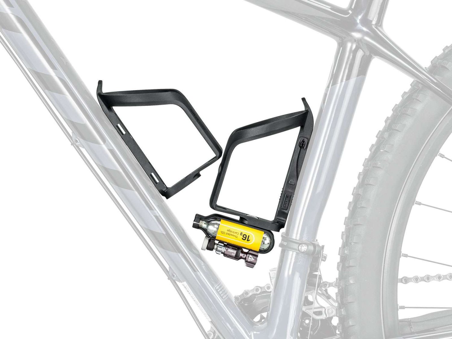 фото Флягодержатель велосипедный topeak ninja cage+, с монтажками, tnj-cgp