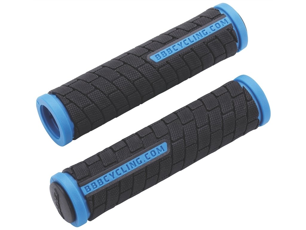Ручки и Рога  ВашВелосипед Грипсы велосипедные BBB DualGrip, 125mm, черный/синий, BHG-06