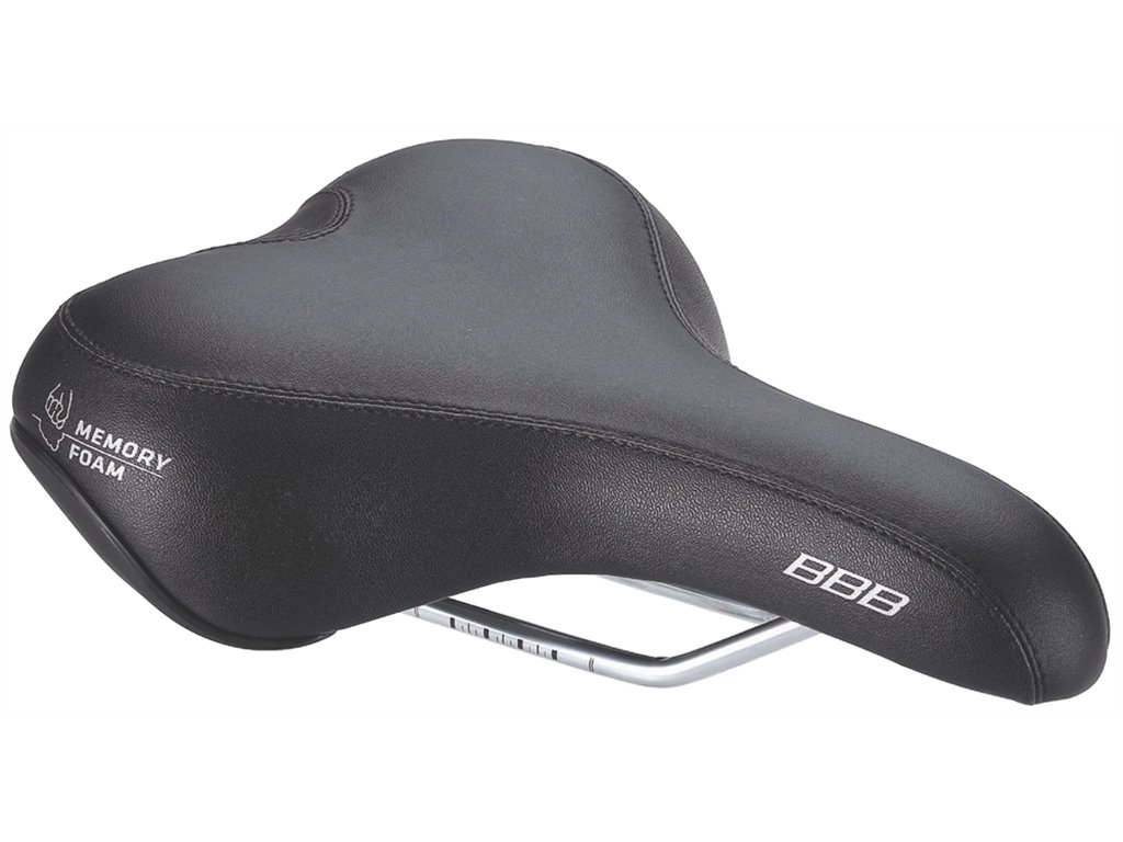 Седло велосипедное BBB MemoComfort, комфортное, 150х280мм, черное, BSD-16 седло велосипедное bbb softcomfort комфортное 210 х 240 черное bsd 25