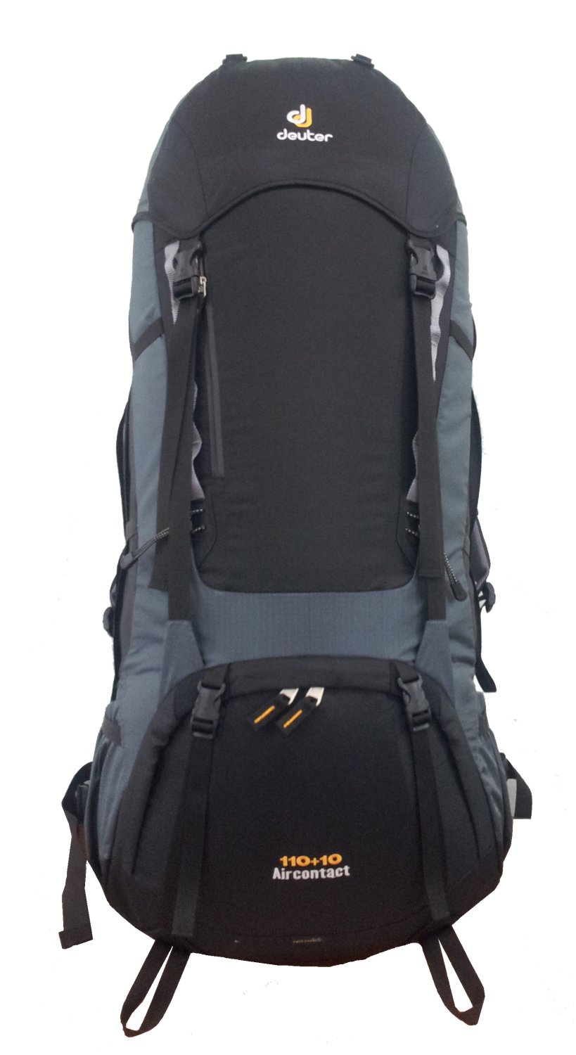 Велорюкзак Deuter Aircontact 110+10, съемный чехол от дождя, 120х40х35, 110 л, черный, 43452_7410