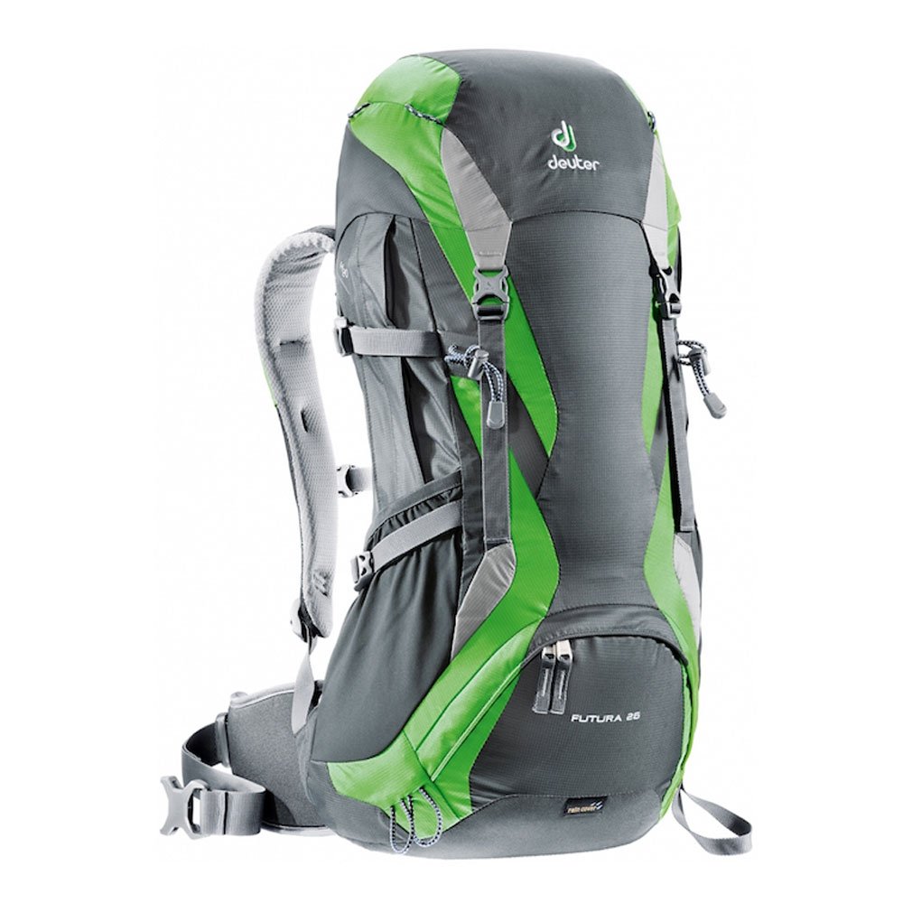 Велорюкзак Deuter Futura 26, отделение для мокрой одежды, 60х34х22, 26 л, серый, 34234_4206 велорюкзак deuter futura 22 отделение для мокрой одежды 52х32х24 22 л бирюзовый 34204 3514