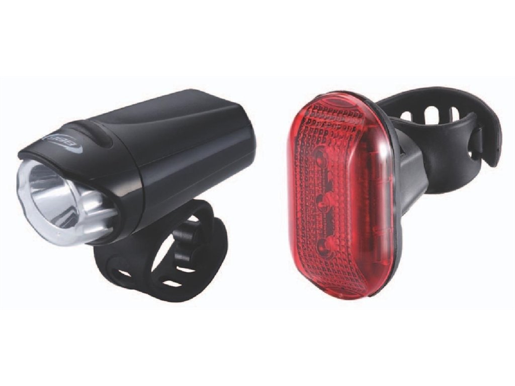 Комплект фонарей BBB EcoCombo EcoBeam 0.2W, белый+красный, 3+2x AAA, BLS-76