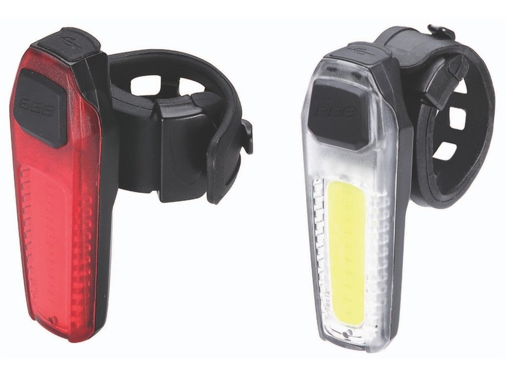 Комплект фонарей BBB SignalCombo, желтый+красный, светодиодные, подзарядка через USB, BLS-83
