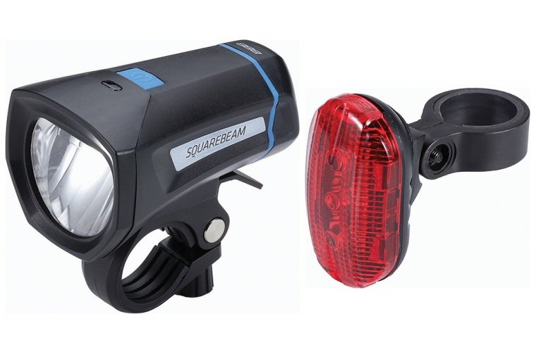 Комплект фонарей BBB SquareCombo Stvzo, белый+красный, светодиодные, 2 режима, 2 х 4 ААА, BLS-102K stinger комплект фонарей stg bc st9041w