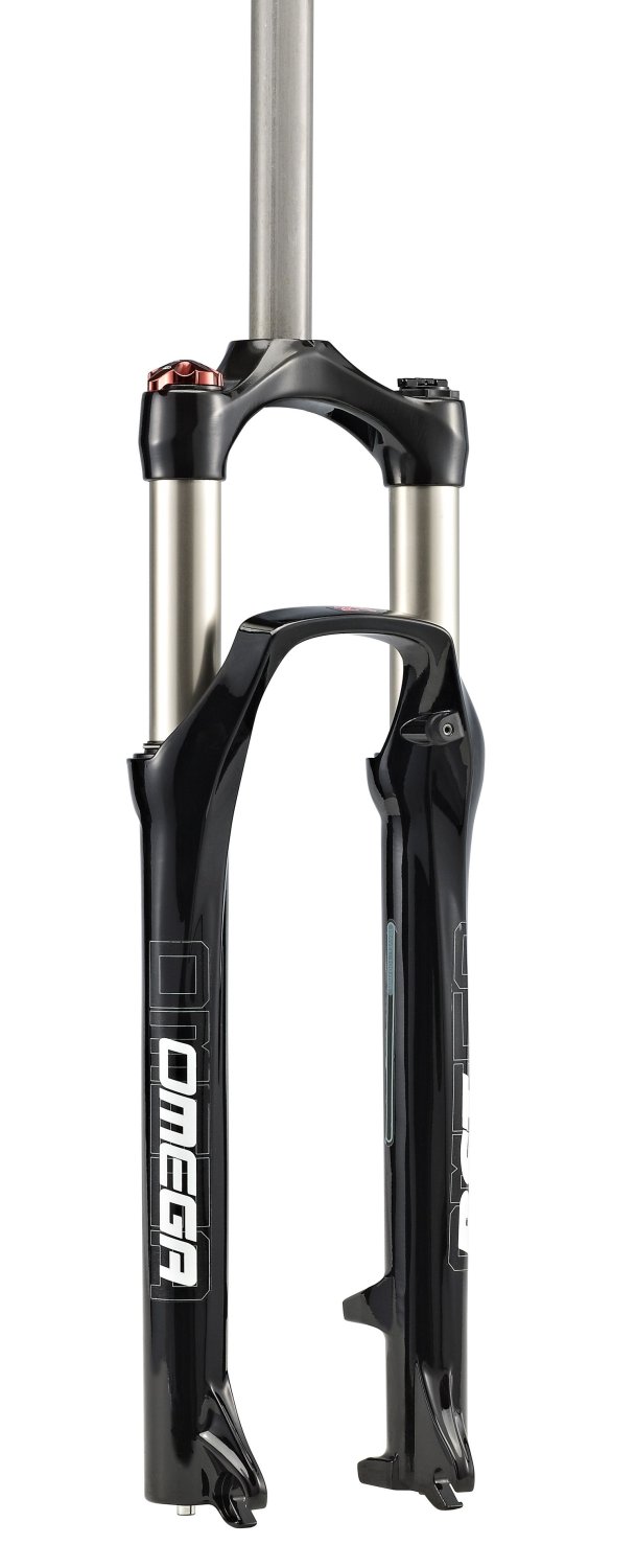Велосипедная вилка  ВашВелосипед Вилка велосипедная RST Omega TNL, 27,5х 28,6, пружинно-масляная, 100мм, D, черная, 1-0211