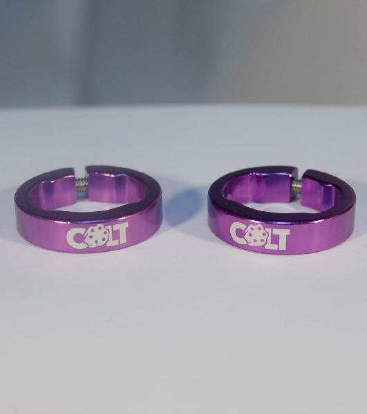   ВашВелосипед Кольца Colt Lock-On, фиолетовый, 2шт, ER-10