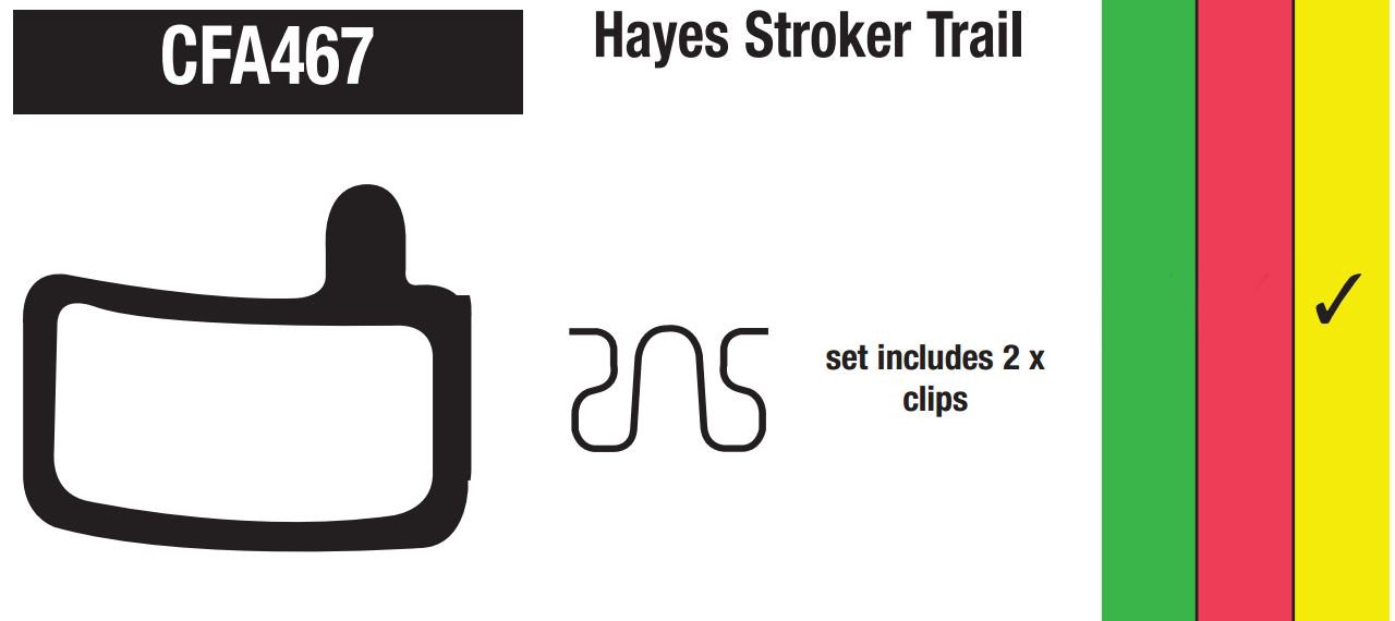 Тормозные колодки EBC Hayes Stroker Trail, золотистый, CFA467