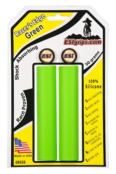 

Грипсы велосипедные ESI Racer's Edge, 130 мм, силикон, зеленый, GREG8, Зелёный