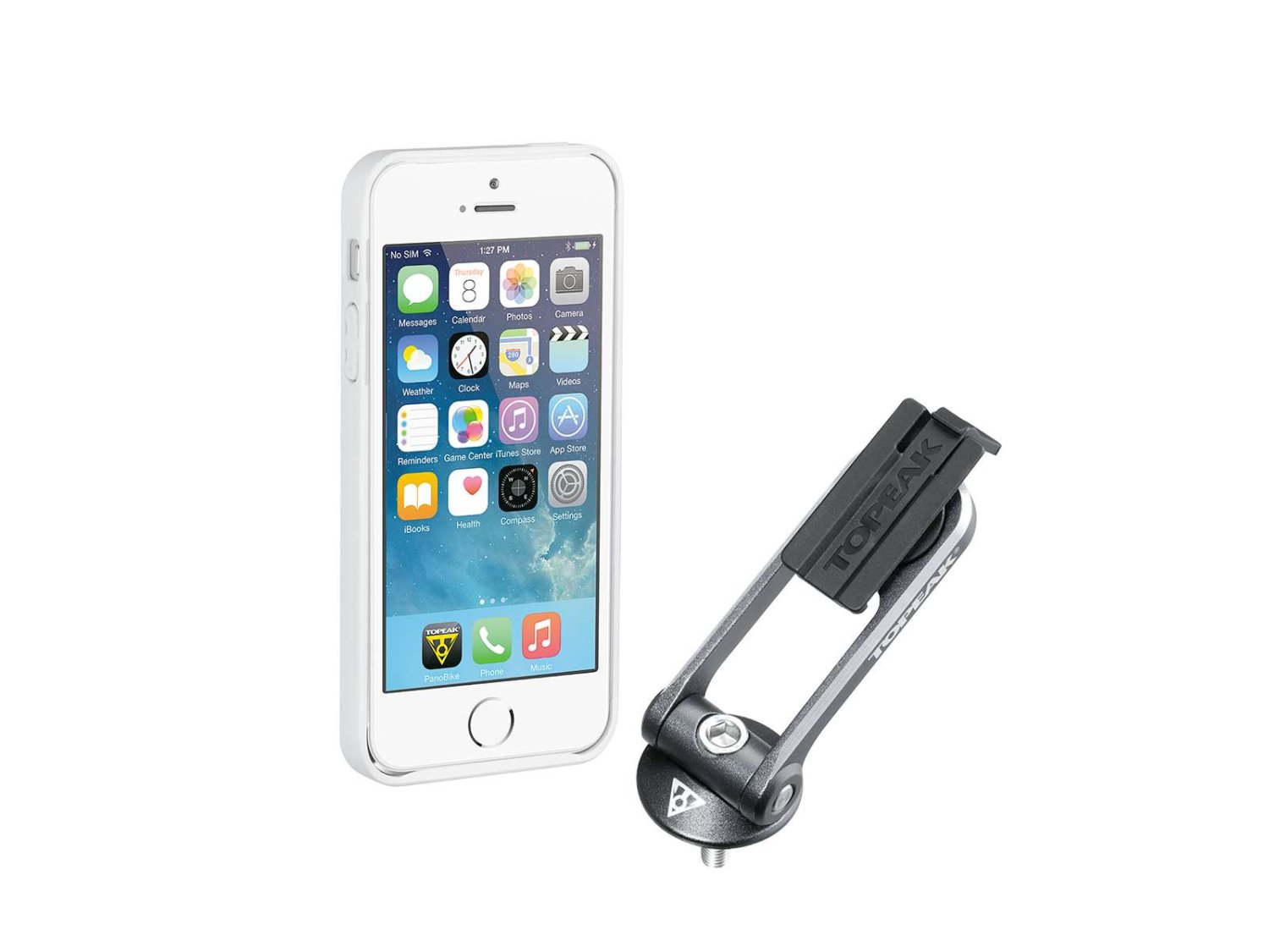 Бокс TOPEAK для смартфона  iPhone 5/5S, с креплением на руль, белый, TT9833W