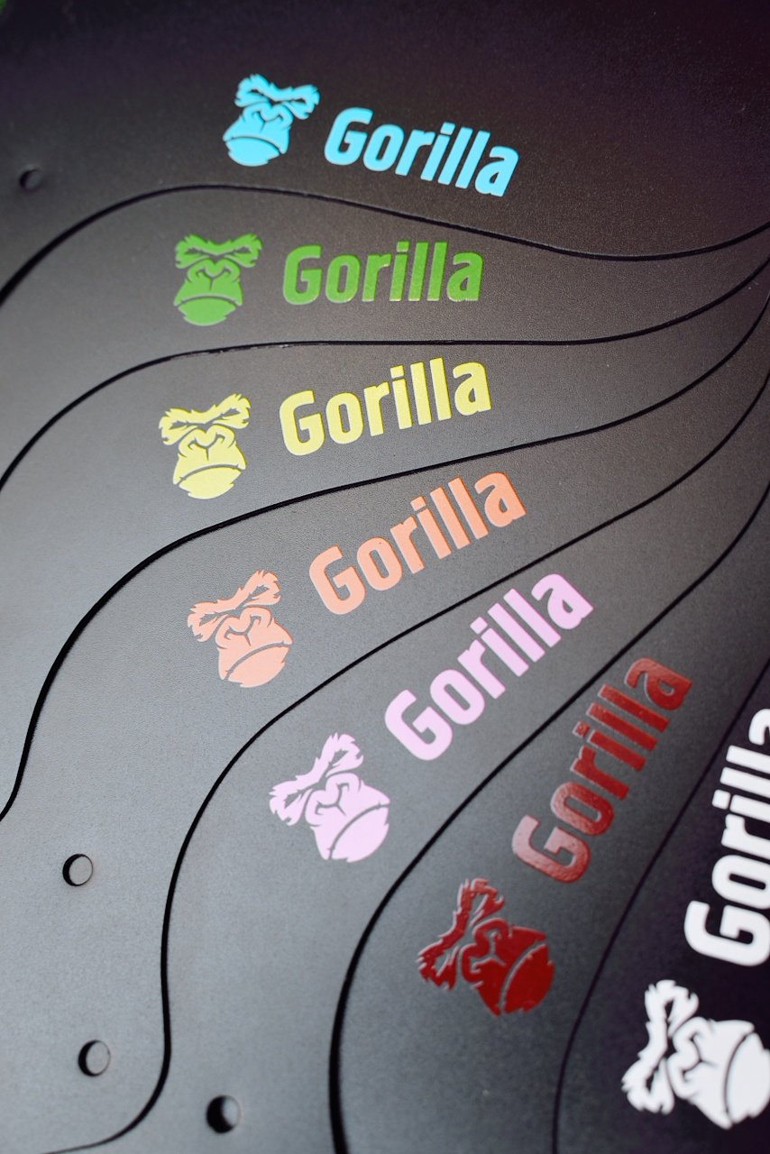 фото Мини-крыло переднее gorilla, короткое, пластик, 1 мм, 3d зеленая графика