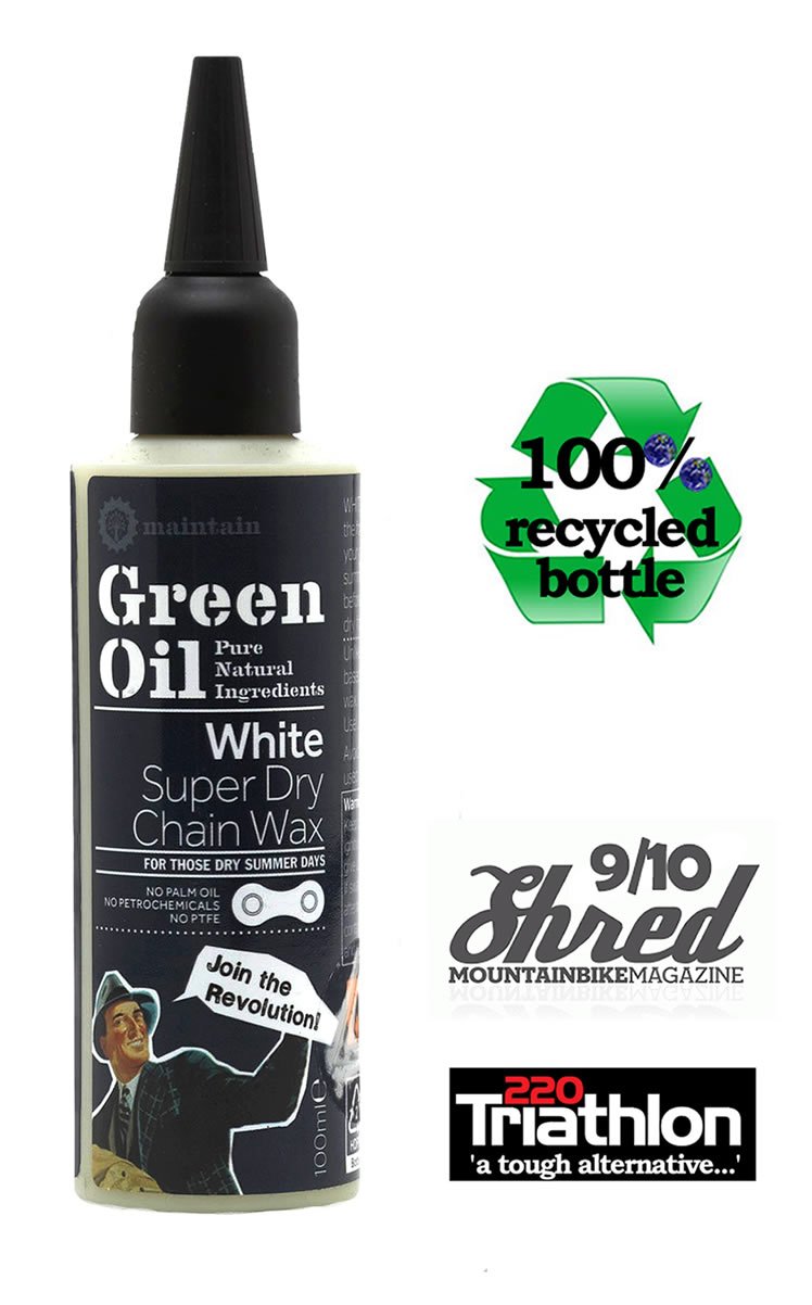 Жидкие смазки Смазка Green Oil White Chain Wax,  для цепи, экологичная, 100 мл, GO-WHO1