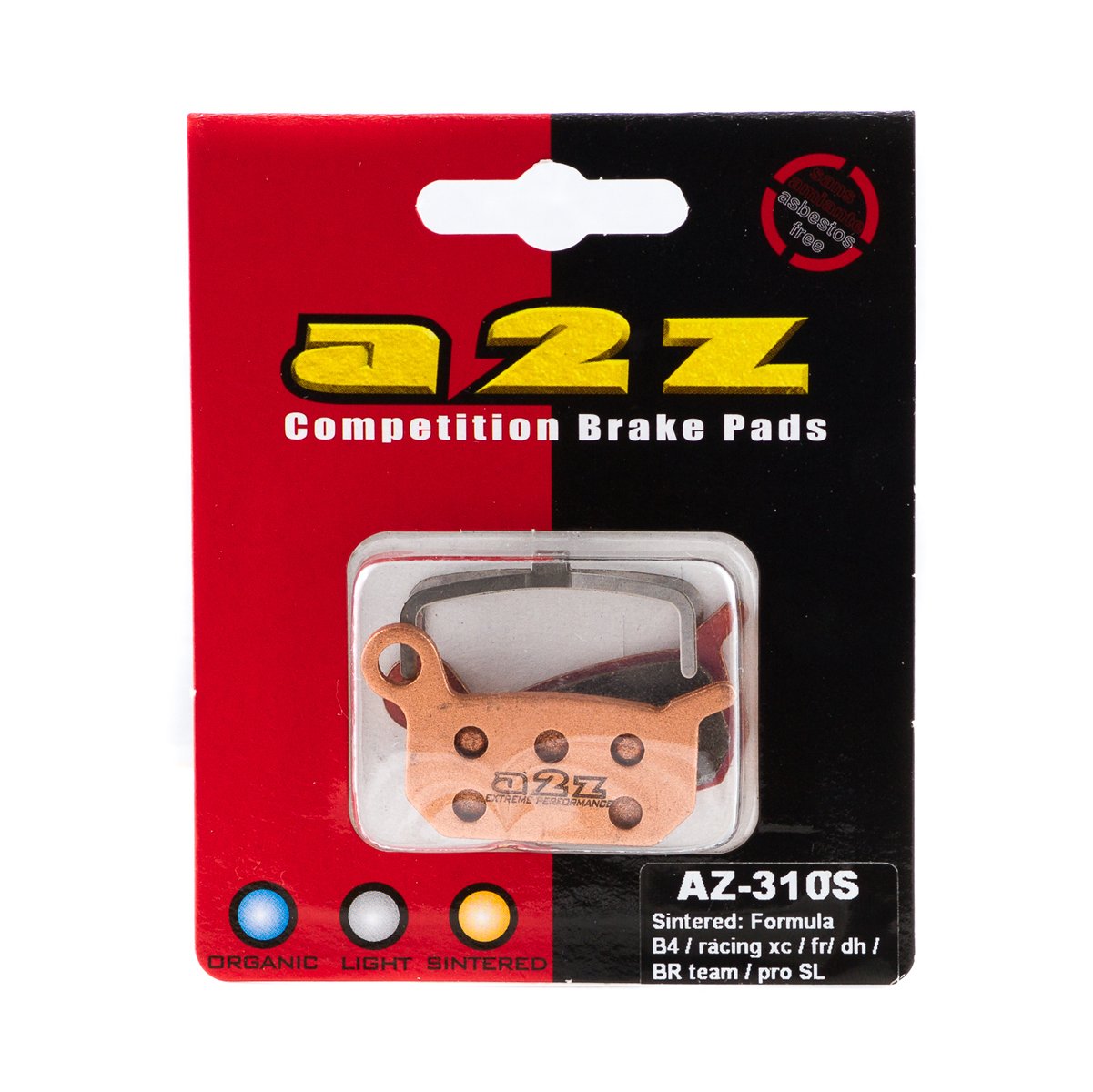 

Тормозные колодки A2Z Super Sintered for Formula B4, золотистый, AZ-310S