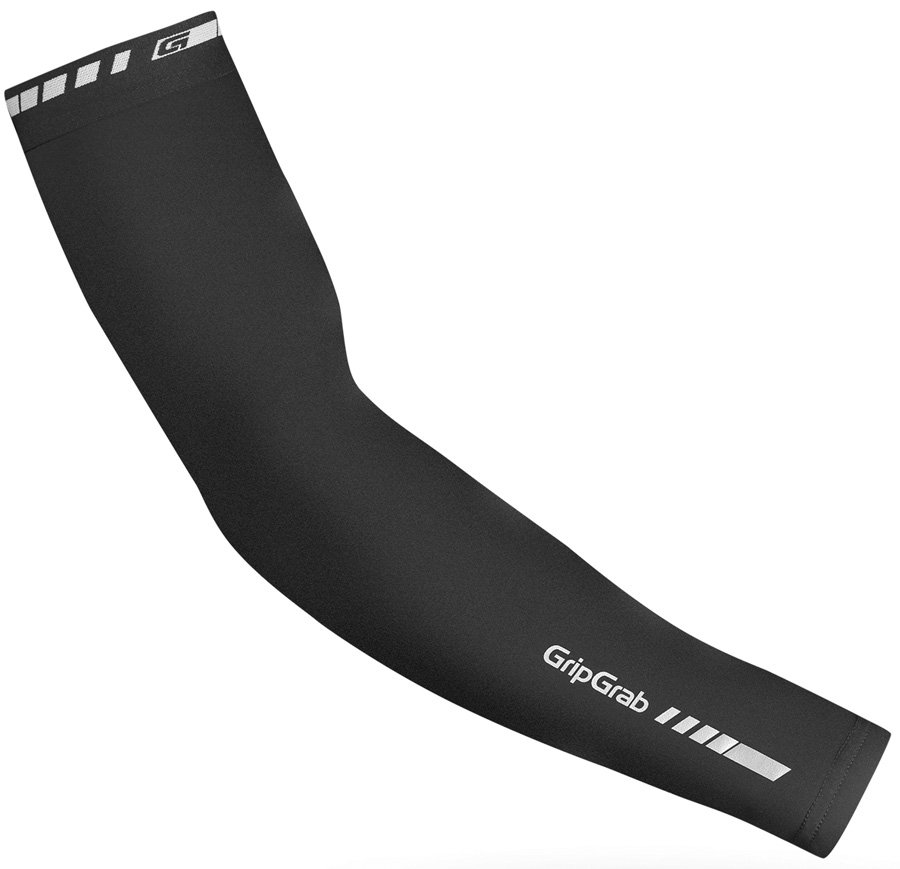 Велорукав GripGrab Arm Warmers Light, утепленный, силиконовые накладки, черный (Размер M)