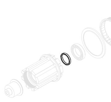 Запчасти для втулок  ВашВелосипед Кольцо проставочное Stans NoTubes 3.30R/3.30RTI в барабан CAMPY, 2.54мм, ZH0140