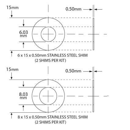 

Шайбы регулировочные Enduro RWC SHIM KIT 8X17X05, Steel, SS8X15X05
