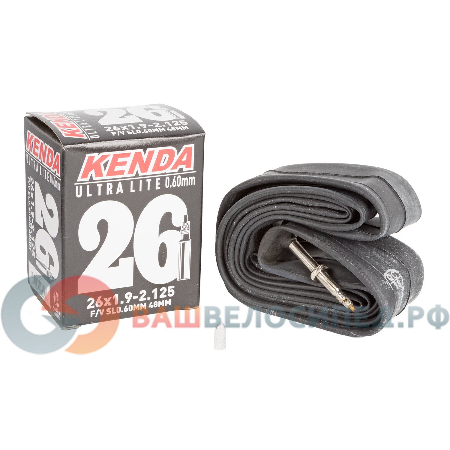 Камера для велосипеда KENDA 26х1.90-2.125 (47/57-559) Ultralite спортниппель 48мм 5-515217