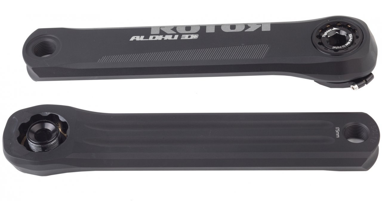 Шатуны и запчасти к ним  ВашВелосипед Шатуны Rotor Aldhu 3D+ Crank Arms Black 172,5mm, C02-102-20010-0