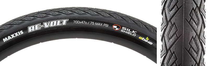 

Покрышка Maxxis Re-Volt 700x47C TPI 60 SilkShield/eBike сталь Dual, TB96630000, Черный