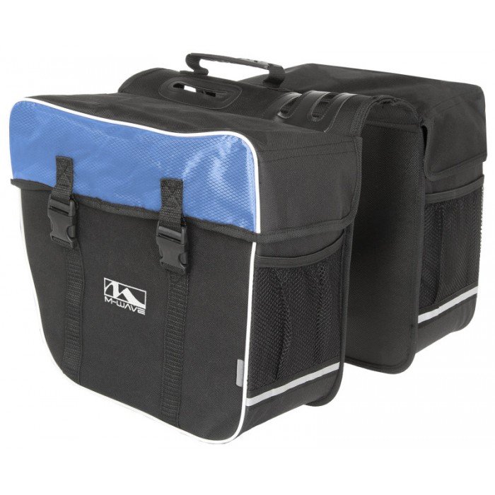 Сумка-штаны M-WAVE на велобагажник, 30 л, черно-синяя, 5-122804 сумка для лакомств с карманом для пакетов 18 х 10 х 18 см синяя