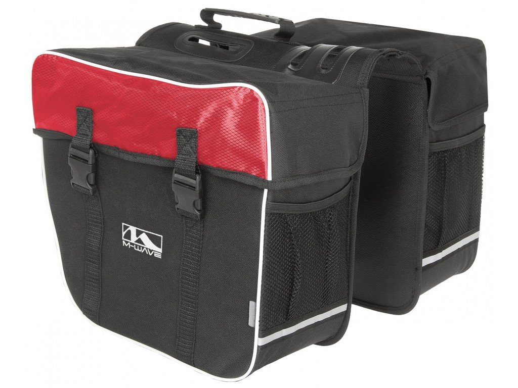 Сумка-штаны M-WAVE на велобагажник, 30 л, черно-красная, 5-122803 сумка шоппер putin team 35 х 40 х 0 5 см красная
