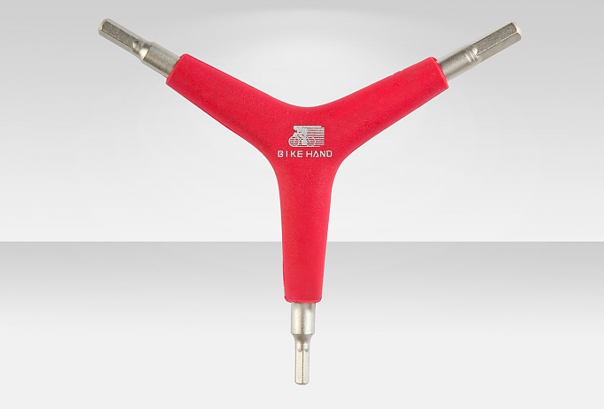 

Ключ BIKEHAND YC-356YA, "Y"-типа, 4х5х6 мм., красно-серебристый, 6-150356