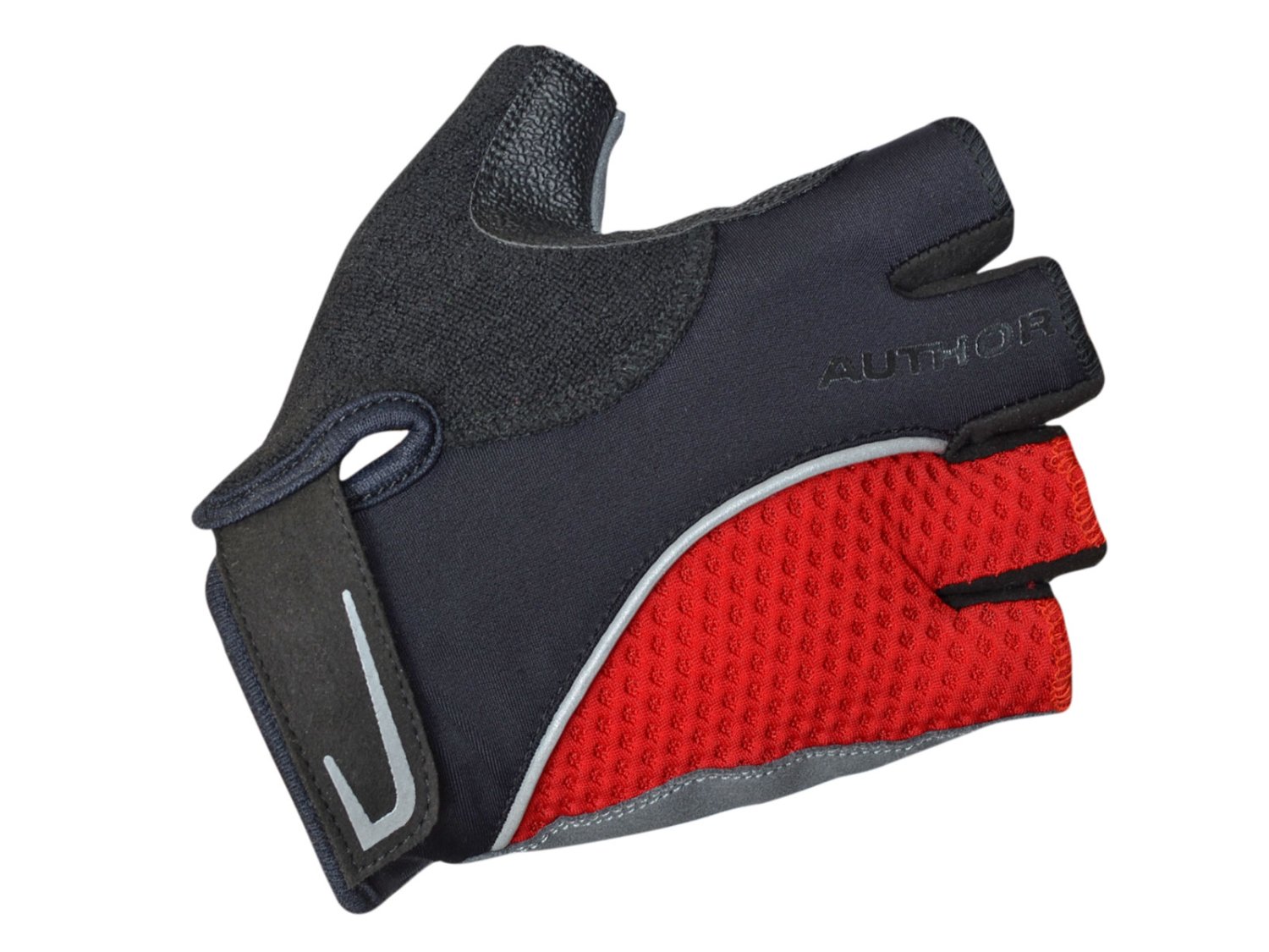 Перчатки AUTHOR Team X6, красно-черные, синтетическая кожа/неопрен, с петельками  (Размер: XL)
