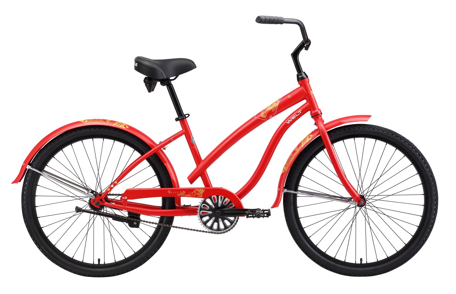 Городской велосипед Welt Queen Steel One 2017, матово - красный велосипед 16 forward funky 20 21 г красный голубой 1bkw1k1c1034 039179 002