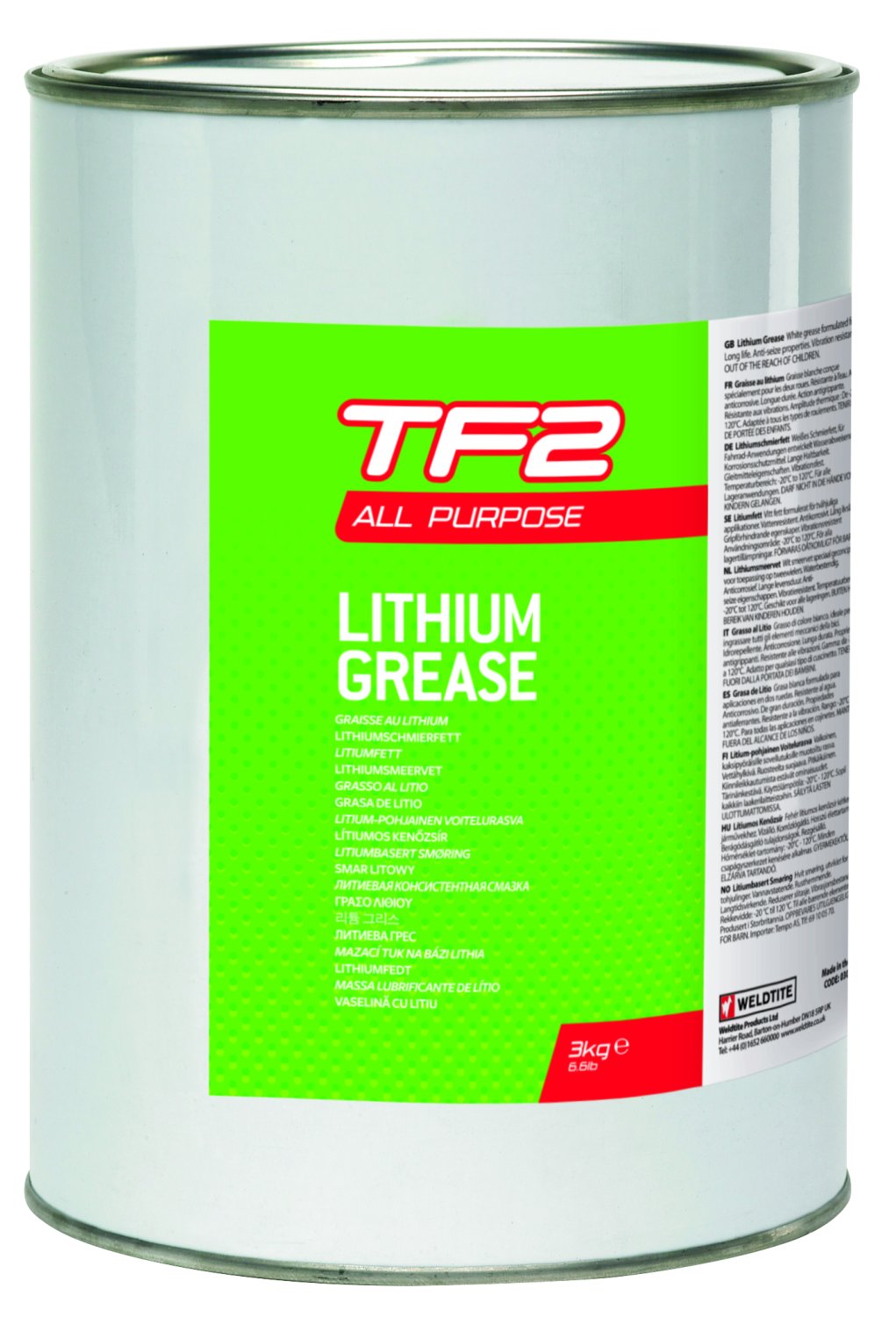 Смазка TF2 LITHIUM GREASE WELDTITE, литиевая, 3 кг, 7-03005