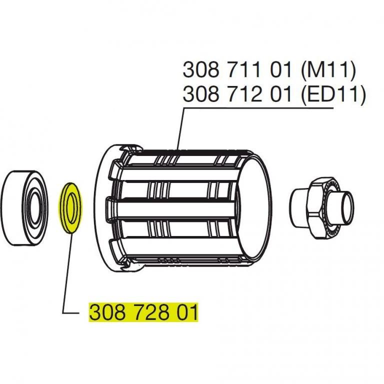 Комплект велосипедных шайб Mavic, 3 внутренние шайбы барабана 9mm FTS, 30872801