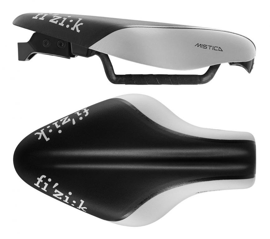 Седло велосипедное Fizik MISTICA REGULAR Carbon Black/White, 70B6SWSA09H20
