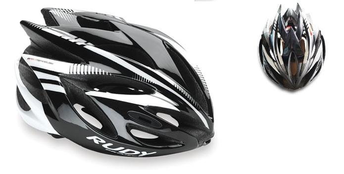 

Каска Rudy Project RUSH BLACK/WHITE SHINY L