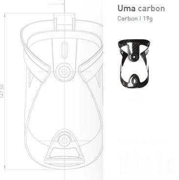 Флягодержатель Tacx Uma Carbon, T6952 флягодержатель tacx uma carbon t6952