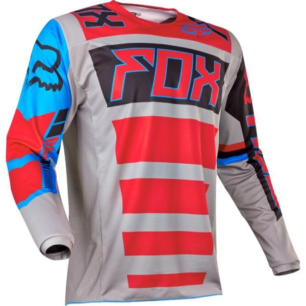 

Велоджерси Fox 180 Falcon Jersey, серо-красный 2017 (Размер: S