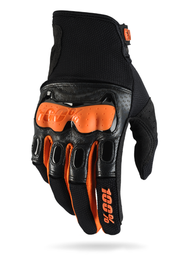 Велоперчатки 100% Derestricted Glove, черно-оранжевый 2017 (Размер: XL)