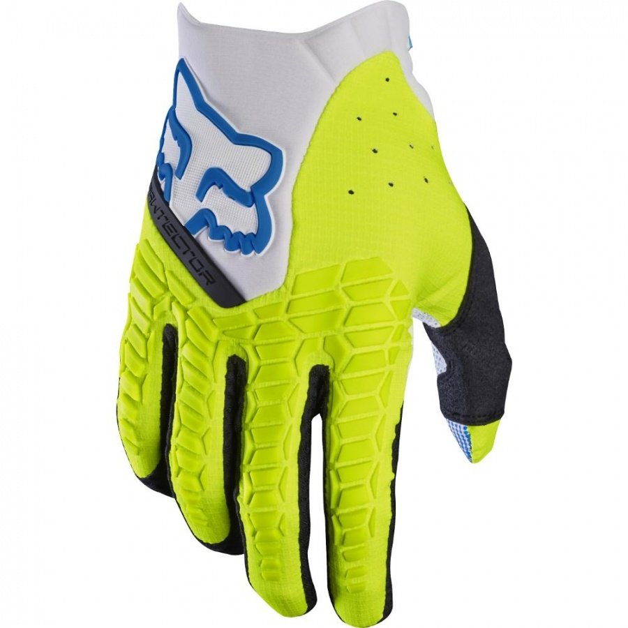 Велоперчатки Fox Pawtector Glove, бело-желтый 2017 (Размер: S) FOX RACING