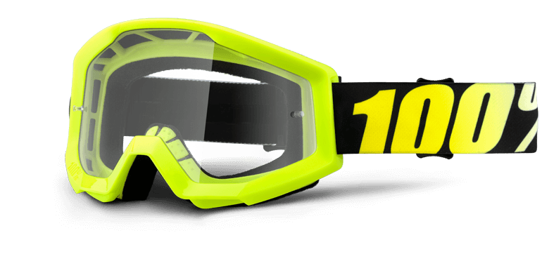 Велоочки 100% Strata Neon Yellow / Clear Lens, 50400-004-02