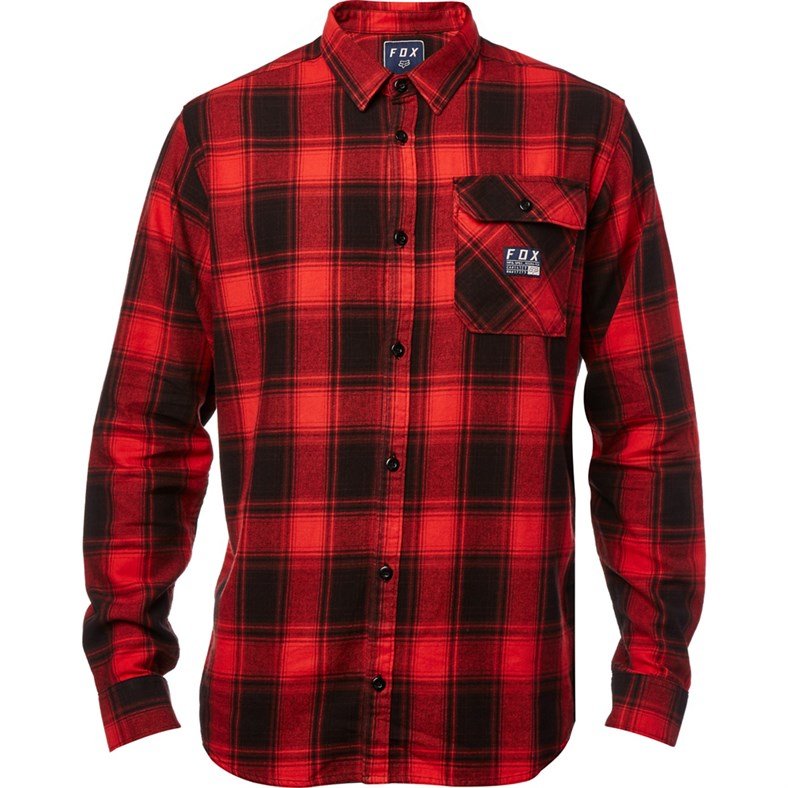 

Велорубашка Fox Voyd Flannel, черно-красный 2018 (Размер: L )