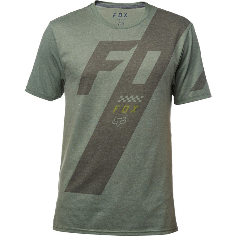 Велофутболка Fox Scalene SS Tech Tee Heather Dark Fatigue 2018 (Размер: L) FOX RACING