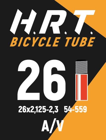 Камера велосипедная HORST, 26х2.125-2.3, автониппель, черный, 00-010037