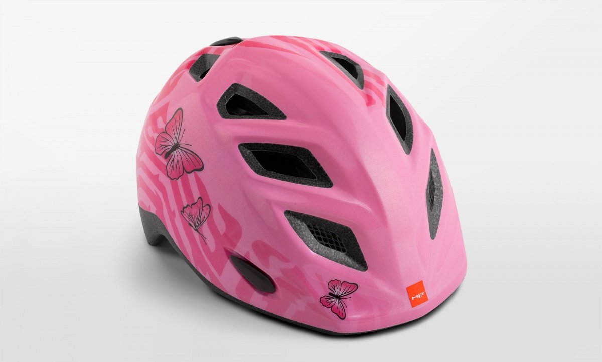 Велошлем детский Met Genio Pink Butterflies 2018 (Unisize (52-57 см))