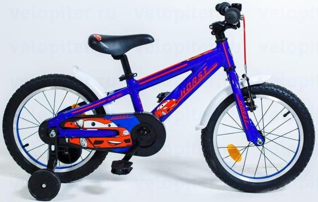 фото Детский велосипед horst blitz 16" 2018 (рама 9" (рост 110-120 см) цвет синий/оранжевый)