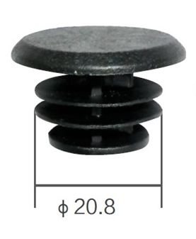 Заглушки в торец руля H04 пластиковые (пара) черные, 00-170505