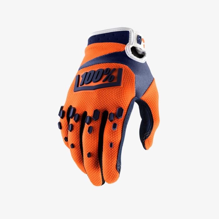 Велоперчатки 100% Airmatic Glove, оранжево-синий 2018 (Размер: M)