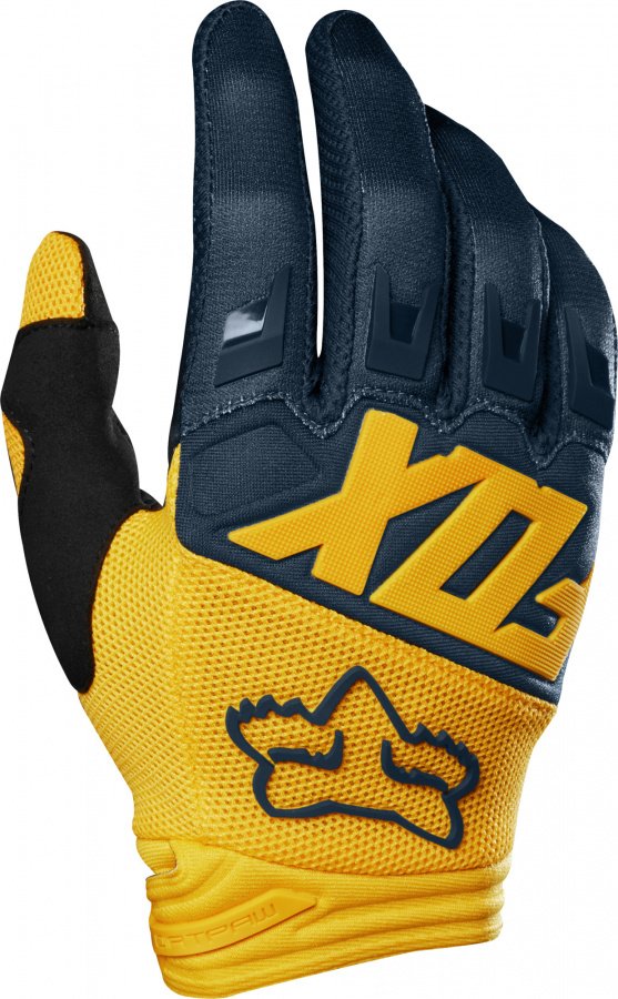 Велоперчатки Fox Dirtpaw Glove, сине-желтый 2019 (Размер: L) FOX RACING