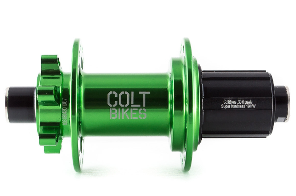 

Втулка велосипедная Colt Bikes, задняя, под кассету, 32h, зелёный, C-R30GX12