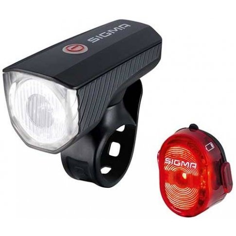 Комплект велофара+фонарь SIGMA SPORT AURA 40 USB / NUGGET II с кабелем USB